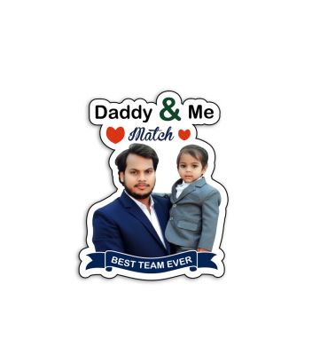 Meaningful Personalized Photo Fridge Magnet for Dad Room Decor Dad Birthday Gifts Photo Magnets for Fridge Dad Gift from Daughter & Son (Daddy & Me Magnet)