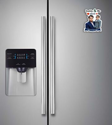 Meaningful Personalized Photo Fridge Magnet for Dad Room Decor Dad Birthday Gifts Photo Magnets for Fridge Dad Gift from Daughter & Son (Daddy & Me Magnet)