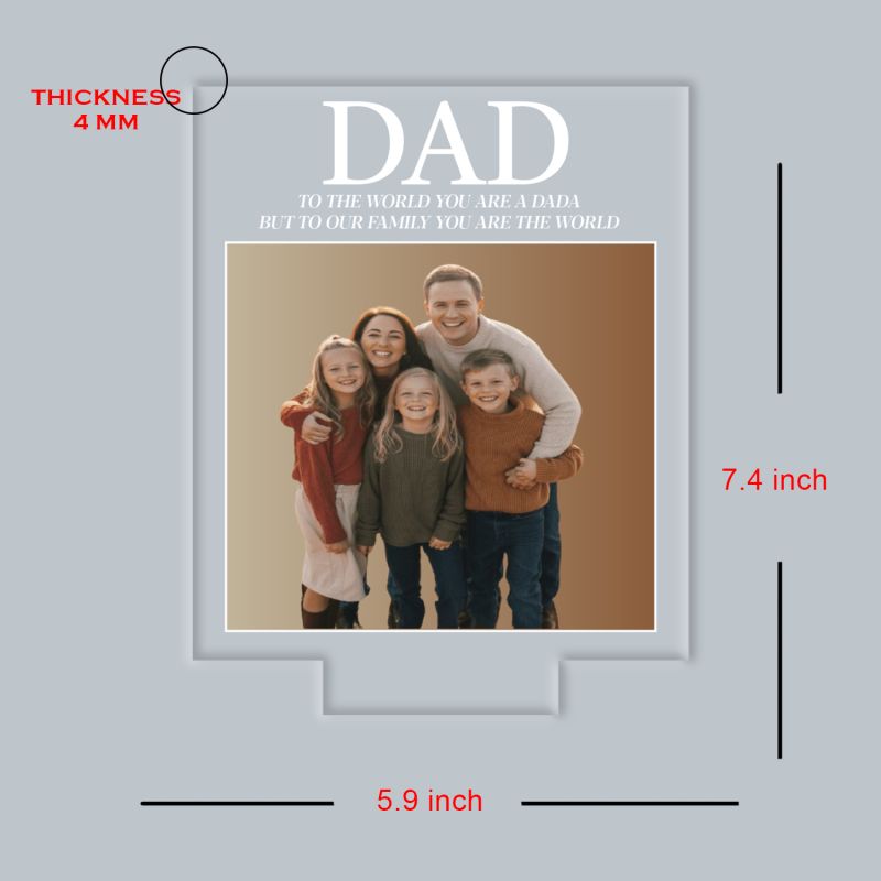 Personalized Photo Night Light for Dad Custom LED Lamp