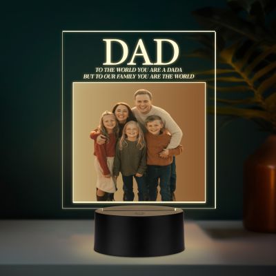 Personalized Photo Night Light for Dad Custom LED Lamp