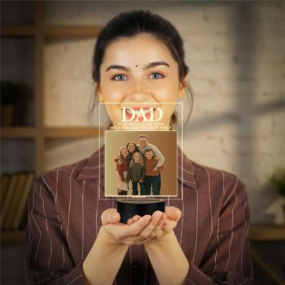 Personalized Photo Night Light for Dad Custom LED Lamp