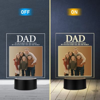 Personalized Photo Night Light for Dad Custom LED Lamp