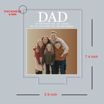 Personalized Photo Night Light for Dad Multicolor LED Lamp