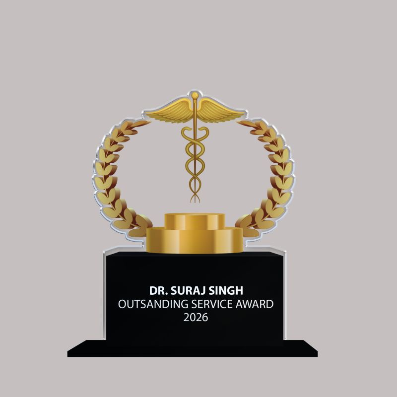 Personalized Medical Caduceus Award Trophy | Acrylic UV Printed  Ideal for Awards & Celebrations Appreciation Gift for Doctor