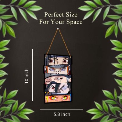Anime Wall Hanging Decor for Boys Japanese Animes Character Eyes Wooden Hanging Wall Art Room Decoration for Bedroom, Gaming Room & Study Gift for Anime Fans