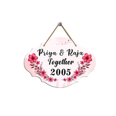 Personalized Couple Name Wall Hanging Romantic Couple Name Sign for Home Entrance Outdoor Gift For Anniversary & Wedding Home Decor
