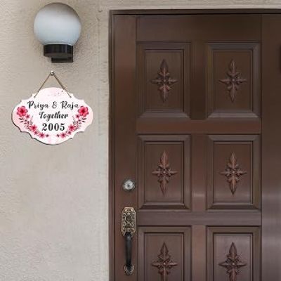 Personalized Couple Name Wall Hanging Romantic Couple Name Sign for Home Entrance Outdoor Gift For Anniversary & Wedding Home Decor