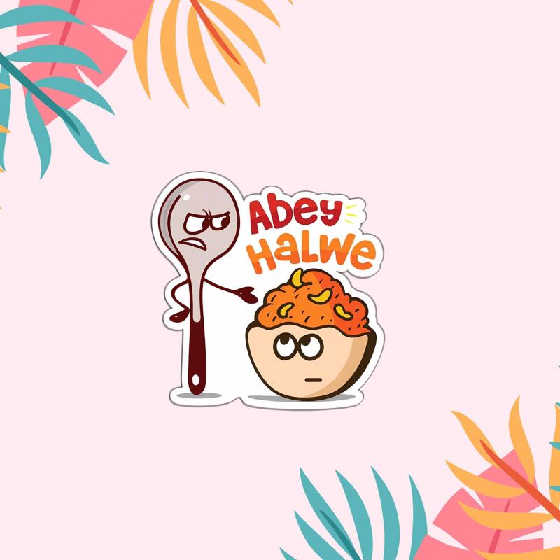 Abe Halwe Magnet Stickers