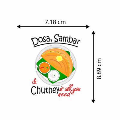 Dosa, Sambar & Chutney Magnet Stickers