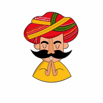 Rajasthani Man Magnet Stickers