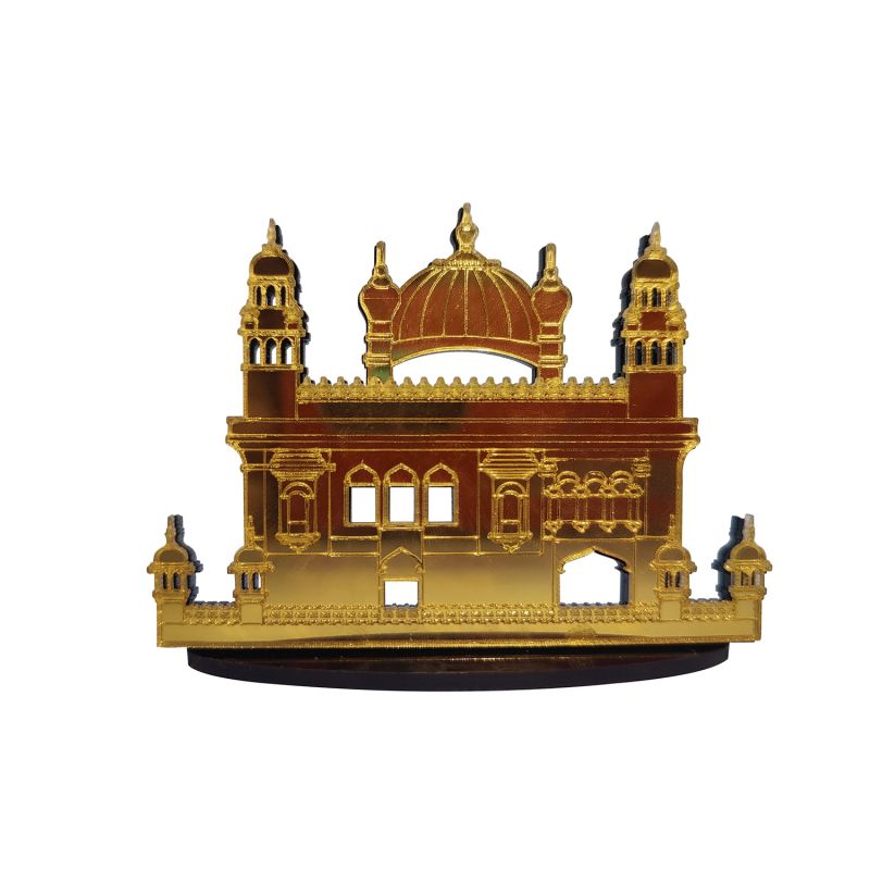 Golden Temple With Golden Acrylic