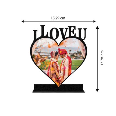 I Love You Text Photo Frame (Customized Photo)