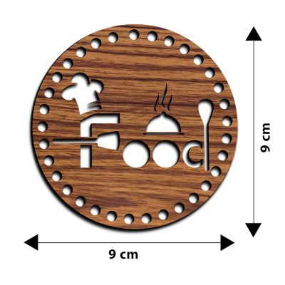 Chef & Food Text Coaster Set